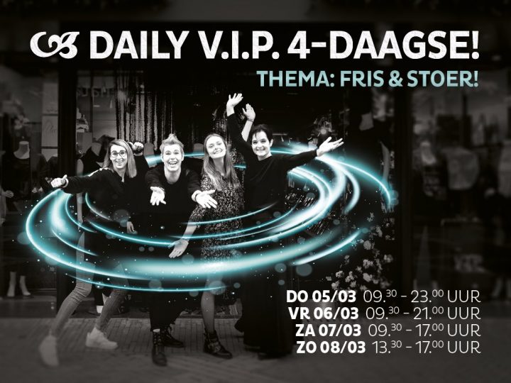 Wij staan weer voor u klaar tijdens de nieuwe Daily VIP4Daagse op 5,6,7 en 8 maart 2020!